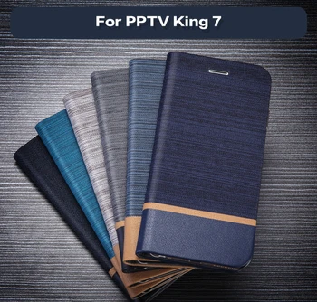 Obchodní Kůže Telefon Bag Pouzdro Pro PPTV King 7 Flip Book Případě Měkké Silikonové Zadní Kryt Pro PPTV King 7 PP6000 Slot Karty Případě