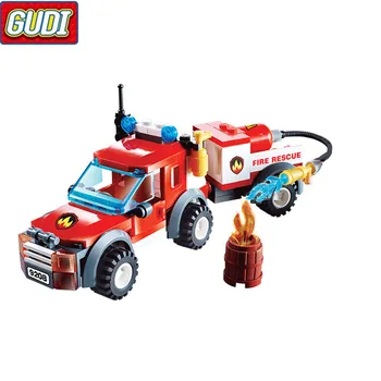 Fire Truck Bloků, Děti, Vzdělávací Sestavený Model Stavebnice Bloky Hračky, Chlapec, Dítě, Nejlepší Vánoční Dárek Brinquedos 9208