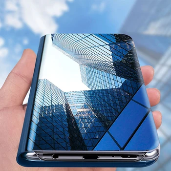A015 Smart Mirror Pouzdro pro Samsung Galaxy A01 (5.7) SM-A015F Kryt Magnetické Flip Kožené Coque Etui 01 01A GalaxyA01 Duos
