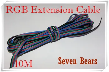 10M 4 piny 4Pin RGB Prodlužovací Kabel Konektor 22AWG RGB+Černý Kabel Drát Pro 5050/3528 RGB LED Strip/Světlo/Modul atd.