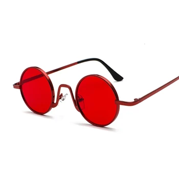 Vintage Červené Kolo, Sluneční Brýle, Ženy, Muži Módní Značky Značkové Sluneční Brýle Ženské Mužské Retro Malý Rám Kruh Hip Hop Oculos