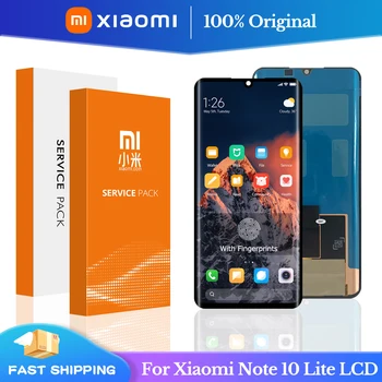 100% Originální Xiaomi Mi Note 10 Lite Zobrazit 10 Dotkne Obrazovky Náhrada Za Mi Note 10 Lite M2002F4LG M1910F4G Lcd