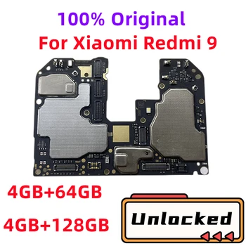 Plný Práce Pro Xiaomi Redmi 9 RedMi9 Desce 4GB RAM, 64GB 128GB ROM 100% Odemčený Původní Logiky Deska základní Deska