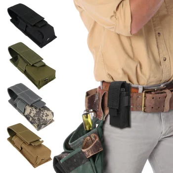 Vojenské Single Pistol Mag Bag Taktické Pouzdro Na Zásobníky Molle Baterku, Pouzdro Pochodeň Pouzdro Venkovní Lovecký Nůž Pouzdro