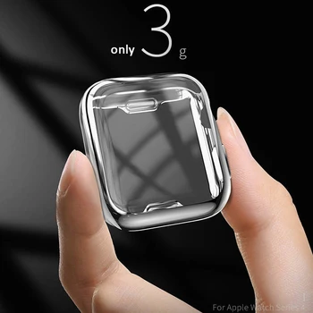 360 Slim Hodinky Cover pro Apple Watch Případ 6 SE 5 4 3 42MM 38MM Měkké Jasné TPU Chránič Obrazovky pro iWatch 5 4 3 44 MM 40 MM Kryt