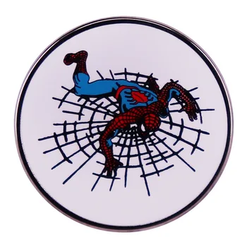 Kreativní Superhrdina Nádherné Kovové Kolo Brož Avengers Pin Batoh Dekorace Spiderman Doplňky pro Chlapce Dárek Šperky