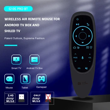 G10S Pro Hlasové Dálkové Ovládání 2.4 G Bluetooth 5.0 Bezdrátové Vzduch Myš Gyroskop Podsvícením, Smart TV Ovladač Pro Android TV Box