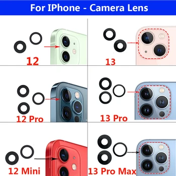 Pro IPhone 7 8 11 12 13 Plus Pro Max Objektiv Fotoaparátu Zadní Fotoaparát Skleněná Čočka s Lepidlem Náhradní Pro Iphone 12 Pro X XR XS Mini Max