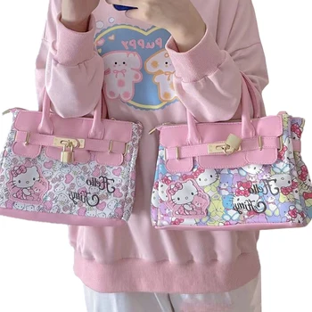 Kawaii Anime Hello Kittys Kabelku Roztomilý Student, Velká Kapacita PU Taška přes Rameno Fashion Girl Ruční Messenger Bag Dívky Dárky