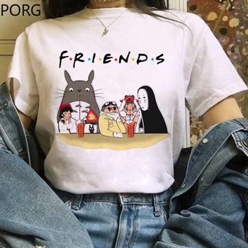 Totoro Studio Ghibli Harajuku Kawaii T Shirt Ženy Ullzang Tričko Funny Japonské Manga T-shirt Roztomilé Anime Top Tee Ženy
