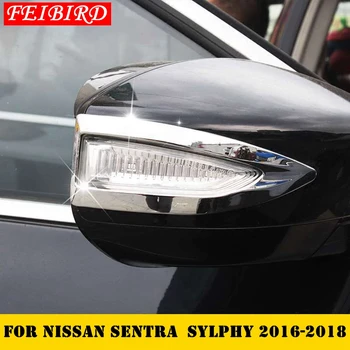 Příslušenství Pro Nissan Sentra Sylphy 2016 2017 2018 Zpětné Zrcátko Strip Kryt Výbava ABS Chrom lesklý Stříbrný Styl