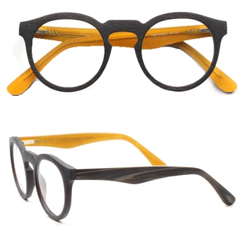 Dámské Kulaté Brýle Rám Muži Módní Acetát Optické Brýle Rám Modrá Žlutá Bílá Červená Rx Brýle Vintage Klasické Brýle