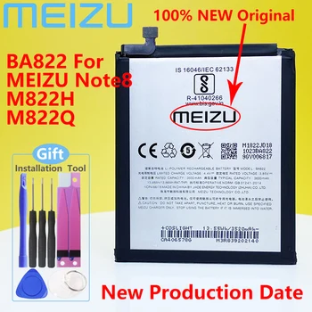 Meizu 100% Originální BA822 3600mAh Baterie Pro Meizu Note 8 Note8 M822H/M822Q Chytrý Telefon vysoké kvality Baterie+Sledovací Číslo