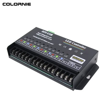 LED RGB, RGBW Řadič 12 Kanálový Programovatelný Řadič DIY USB Led Strip Light Controller