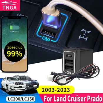 Pro Toyota USB Nabíjecí Konektor PD Typu C, Rychlé Nabíjení Rozhraní Land Cruiser 200 Prado 150 LC150 LC200 Modifikace Příslušenství