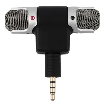 Nový Vysoce výkonný 3,5 mm Jack Přenosný Mini Mikrofon Digitální Stereo Mikrofon pro Záznamník Mobilní Telefon Zpívat Píseň Karaoke