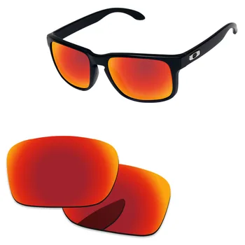 Bsymbo Polykarbonát-Fire Red Mirror Výměna Čočky pro-Oakley Holbrook sluneční Brýle Rám 100% UVA & UVB Ochrana