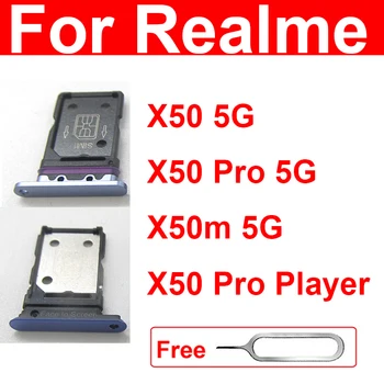SIM Karty Zásobník Pro OPPO Realme X50 5G X50 Pro Hráče X50M 5G Dual Nano Sim Karty Zásobník Držák Slot Adaptér Náhradní Díly