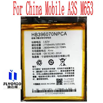 3.82 V Nové Vysoce Kvalitní 2800mAh HB396070NPCA Baterie Pro China Mobile A3S M653 Mobilní Telefon
