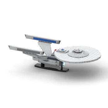 MOC Mezihvězdné lodi USS Enterprise-Lodi Stavební Bloky Nastavit Federální Vesmír, kosmická Loď, Cihly Hračky Pro Děti Dárek k Narozeninám
