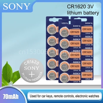 SONY Originální CR1620 Tlačítko Baterie DL1620 ECR1620 GPCR1620 1620 5009LC 3V Lithiová Baterie pro Srdeční Kardiostimulátor Měřítku Counter