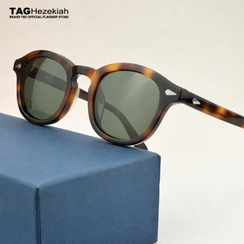 TAG luxusní značka designer Polarizované sluneční Brýle Muži 2020 Vintage kulaté Sluneční Brýle, Ženy Jízdy Acetát Retro sluneční Brýle muži UV400