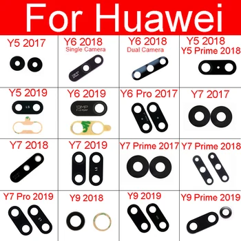 Zadní Zadní Kamera, Skleněné Čočky S Nálepkou Pro Huawei Y5 Y6 Y7 Y9 Pro Prime 2017 2018 2019 Dual Single Hlavní Kamera Skleněný Objektiv Pásky