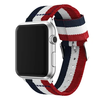 Nylon Watchband pro Apple Watch Band Série 5/4/3/2 Sportovní Náramek 42 mm 44 mm 38 mm 40 mm Popruh Pro iwatch Kapela