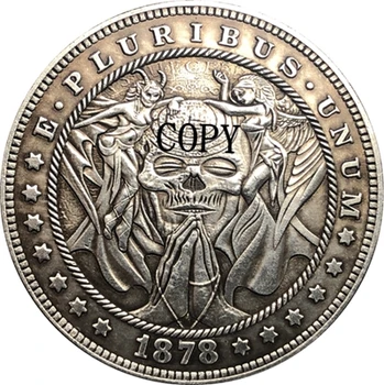 Hobo Nikl 1878-CC spojené státy americké Morgan Dolar MINCE KOPÍROVÁNÍ Typ 155