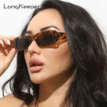 Nové Módy Vintage Sluneční Brýle, Ženy Značky Značkové Retro Obdélník Sluneční Brýle Ženské Ins Populární Leopard Čtvercové Brýle Gafas