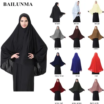 Dámské Modlitba oblečení Černé Arabské Ženy dlouhé muslimské hidžáb čepice islámský produkty Šátek Abaya muslimského šátku
