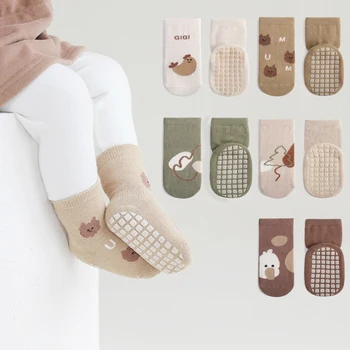 Děti Anti-slip Vnitřní Ponožky Cartoon Měkké Prodyšné Bavlny Baby Batole Loď Ponožky Chlapci Dívky Trampolína Ponožky