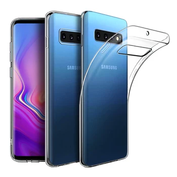 Měkké Silikonové Transparentní TPU pro Samsung Galaxy S10 S10E Plus Lite 5G Pouzdro S10Plus E S105G 2020 Nárazuvzdorný Zpět Funda Gel