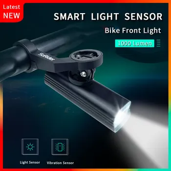 Kolo High-jas Přední Světlo Smart Sensor Auto Tune NA / Z 1200 Lumenů IPX6 Road MBT Cyklistické Světlo S GoPro Adaptér
