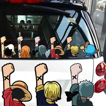Anime Jeden Kus Rychlostní Silnice samolepky škrábance kryt předního nárazníku anime Luffy Zoro Chopper dekorace zadní sklo štítku