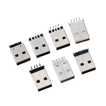 10PCS USB 2.0 Typ A Svařování/Paster/Pájecí drát/Plugboard Typ Konektor Samec Konektory USB-Tail, Zásuvka DIY Plug