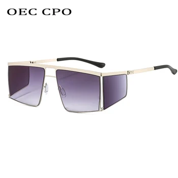 OEC CPO Nadrozměrné Náměstí sluneční Brýle Muži Ženy Brýle Módní Odstíny Slitiny Rám Sluneční Brýle Dámy Gafas UV400 Brýle O873