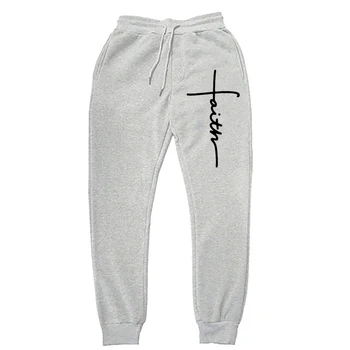 Křesťanské Oblečení Víru Tepláky Náboženské Print Fleece Kalhoty Ježíš Unisex Hip Hop Streetwear Jogging Kalhoty