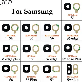 JCD Zadní Fotoaparát Skla Kroužek Kryt Objektivu Pro Samsung Galaxy S4 S5 S3 S6 S7 edge Plus S8 S9 Plus S Nálepkou Telefon Opravy Dílů