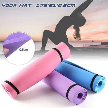 EVA Yoga Mat 6mm Vysoká Hustota Non-Skluzu Multi-Funkční Cvičení, Jóga Podložka s Popruhem