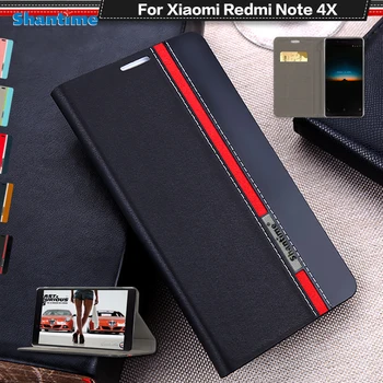 Book Pouzdro Pro Xiaomi Redmi Note 4X Luxusní PU Kožená Peněženka Flip Pouzdro Pro Xiaomi Redmi Note 4X Silikonové Měkké Zadní Kryt