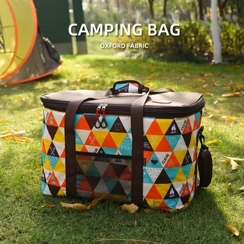Velkokapacitní Vodotěsný Cestovní Piknik Taška Venkovní Chladnější Tote Skladování Držitel Camping Drobnosti Box