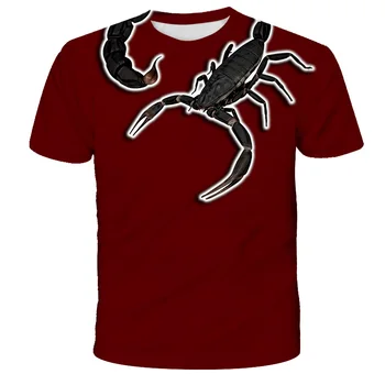 Nové Módní Scorpion Tisk Chlapci T Tričko a Šortky Děti Topy Tee Dětské Boys Casual T-shirt Letní Krátký Rukáv Sportovní T-shirt Boy