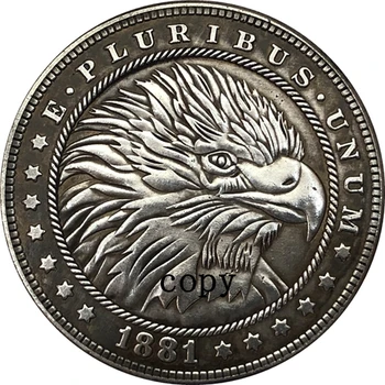 Hobo Nikl 1881-CC spojené státy americké Morgan Dolar MINCE KOPÍROVÁNÍ Typ 248