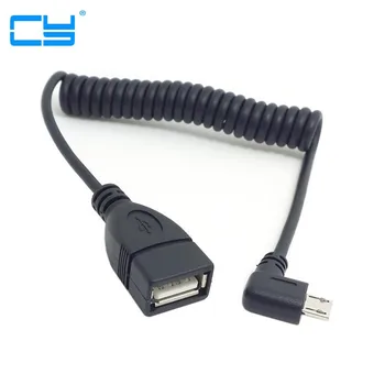 100cm 1m 90 ° Pravoúhlý Micro USB 5Pin OTG Konektor na USB Samice Rozšíření Protáhnout Kabel
