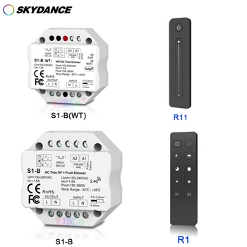 S1-B/ Tuya WiFi S1-B(WT) Spínač 2.4 G RF + AC Triac Stmívače Fáze-střih 1 Kanál Stmívače Triac Controller/LED Controller, led stmívač