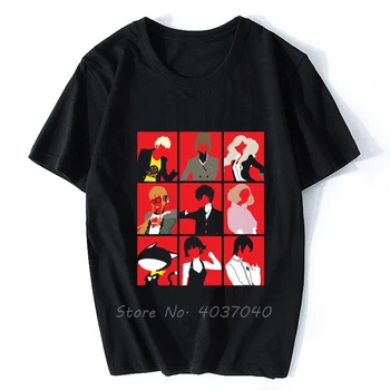 Persona 5 Městská Hra Zloděj Muži Bavlněné Tričko Graphic Plus Velikost Topy Tisk Scramble Týmu Nadrozměrné Tričko Harajuku Streetwear