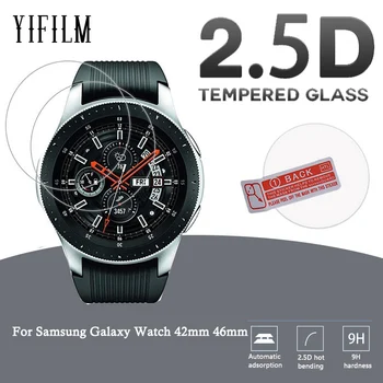 2PACK 0,3 mm 2.5 D 9H tvrdost Tvrzeného Skla Screen Protector Pro Samsung Galaxy Watch 42mm 46mm Smart Watch Film Odolný proti Poškrábání