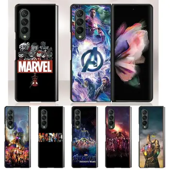 Zfold4 Kapitán Marvel Avengers Pouzdro Pro Samsung Galaxy Z Fold3 5G Pevný Tenký Kryt Ultra-thin Pro Galaxy Z Fold 3 Telefon Shell