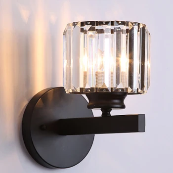 moonlux Crystal LED Nástěnné Světlo Černá Vnitřní Noční Nástěnné Světlo, Obývací Pokoj, Schodiště, Toalety Uličky Lampa (Bez žárovky)